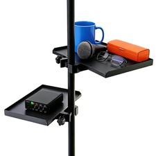 2pcs Microphone Stand Tray Adjustable Clamp-on Utility Shelf Rack Tray for St...