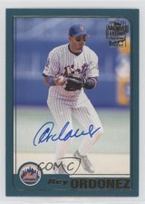 2019 Topps Archives Fan Favorite Auto 2001 Design Rey Ordonez #FFA-RO Auto 0e2x