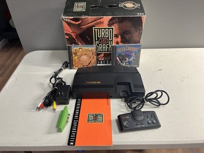 NEC Turbo Grafx-16 Console W/ Cables Controller & GAMES Cleaned & Tested (Bonks)