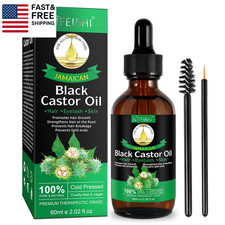Jamaican Black Castor Oil for Hair Growth, 100 Pure Natural Castor Organic 60Ml
