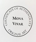 MONA VIVAR 10x8 Contemporary Expressionist Wine Original Acrylic Painting — photo 6