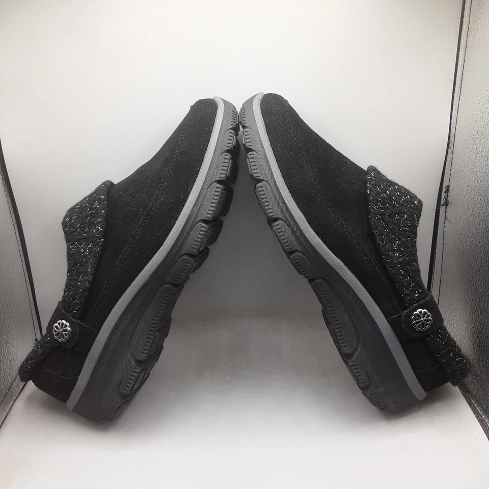 Skechers Easy Going Full Bloom Clogs Women's 10M Black Suede A100 - Image 4 of 4