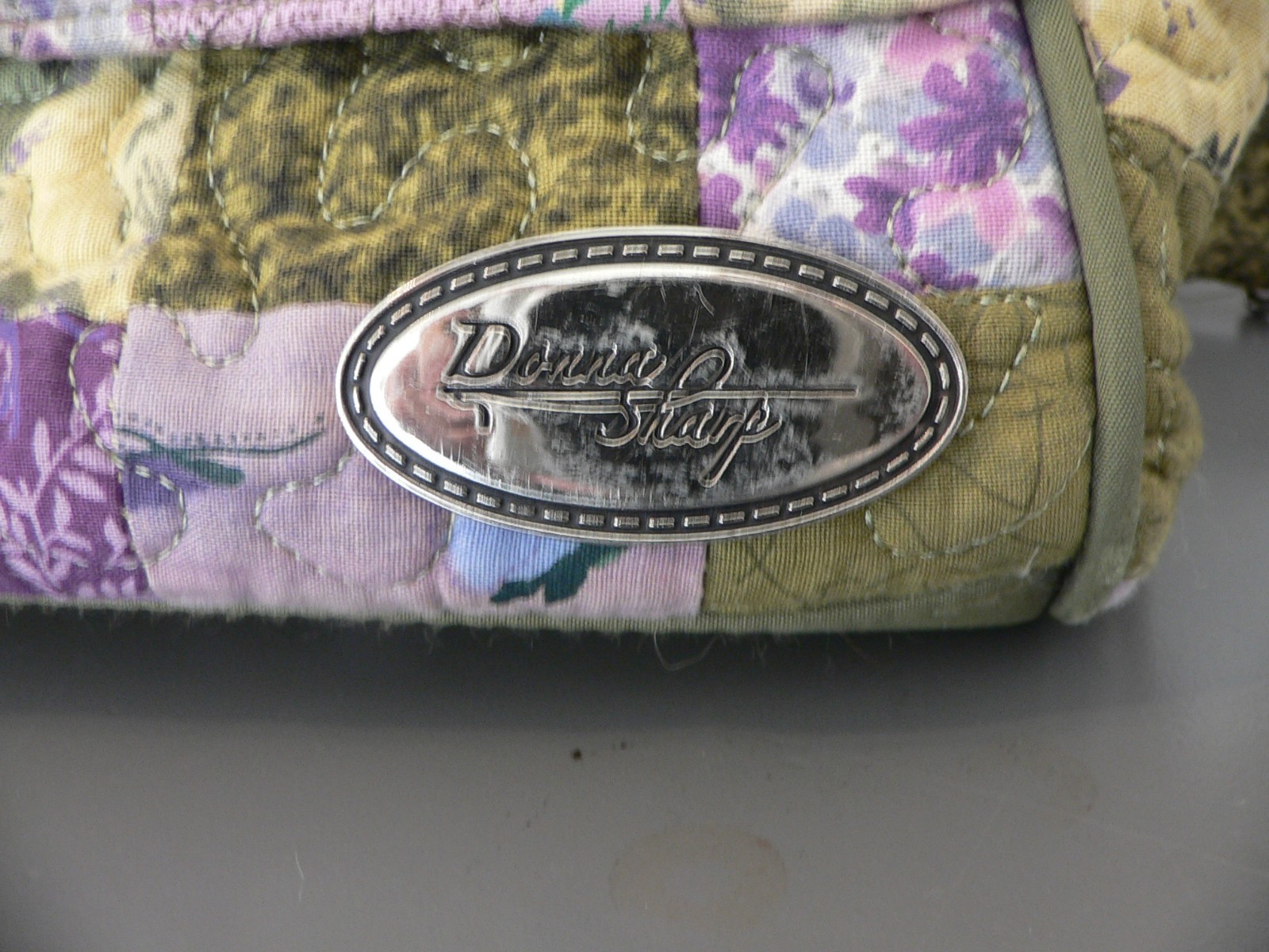 DONNA SHARP  "GRAPE PATCH"  PURPLE GREEN MULTI SH… - image 3