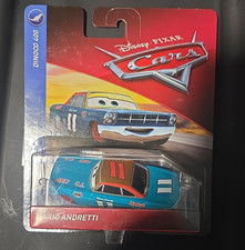 Disney Pixar Cars Dinoco 400 Mario Andretti 1:55 Diecast Car Blue Unopened