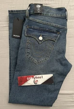 True Religion Geno Single Needle Flap Relaxed Slim Jean Mens Size 31 x 32