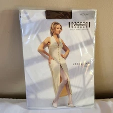 NEONGLANZ Light Tights Wolford Medium Coca Sheer Glossy Shiny NEW #18004 90's.  
