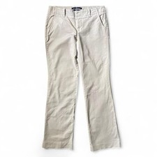 Size 6 Gap Cream and tan straight leg pants preppy minimalist work pants for job