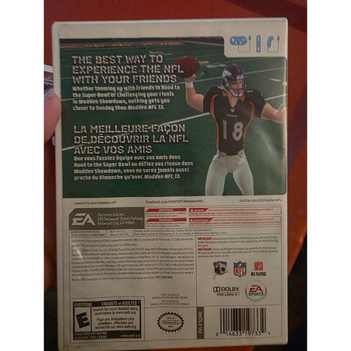 Pacchetto console Nintendo Wii nera RVL 101 con Madden 13 e MLB 2k12 - Foto 13 di 13