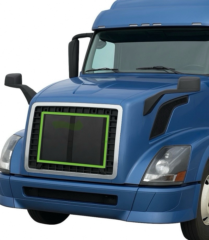 Volvo VNL 2008-2018 Winter Grille Cover. Easy To Install. Universal Fit