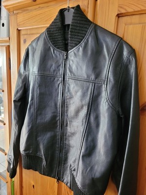 ZARA Trafaluc Lederjacke Echtleder schwarz Gr. S/M wie neu | Bomberjacke Damen