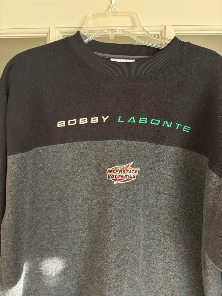 Bobby Labonte Vintage NASCAR Fleece Crewneck Sweatshirt Size Large Chase Authen - Image 3 of 4