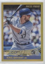 2018 Donruss Retro 1984 Variations Press Proof Gold 23/99 Kris Bryant #228 0k3p
