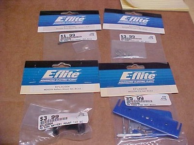 E-FLITE BCX3 LOT (4PKGS) = EFLH2004, 2005, 2006, 2007 (NEW)