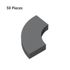 27925 Tile 2 x 2 Curved Dark Gray Bricks Parts 50 Parts Pieces Good Quality