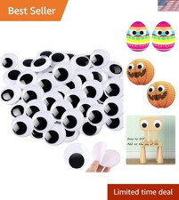 Fun and Versatile 1.2 Inch Wiggle Eyes - 100 Pack for Parties  Crafts