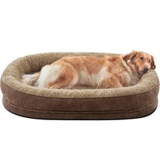 JOEJOY Orthopedic Dog Bed XL EggCrate Memory Foam Bolster Waterproof NonSlip