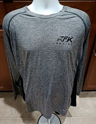RFK Racing Large Team Issued LS Gray Activewear Shirt NASCAR Buescher Keselowski