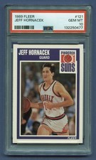 1989 JEFF HORNACEK ROOKIE PSA 10 GEM-MT FLEER PHOENIX SUNS *CENTERED (#121) RZC