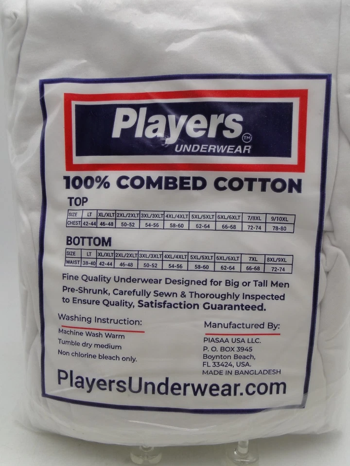 2 Big Men's White Cotton Players Crew-Neck Tee Shirts 6X 66-68 - Image 2 of 2