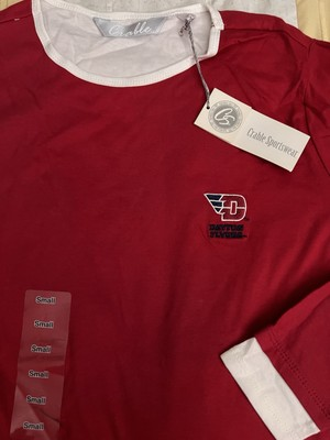 #ad Dayton quot;Flying D wingquot; Ladies Size Small Red With White Trim Shirt New With Tags $12.33