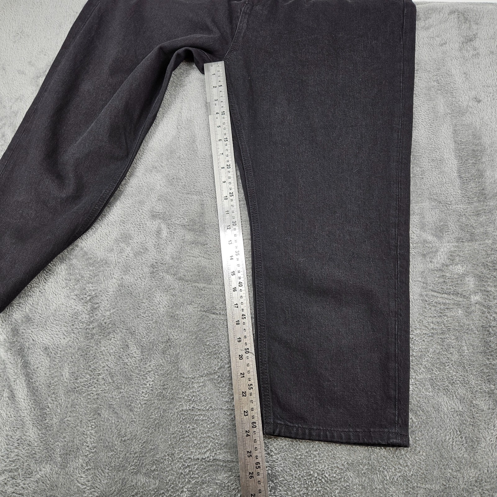 M&S Cropped Slim Black Jeans UK 20 Regular Stretch Denim Cotton Casual image 2
