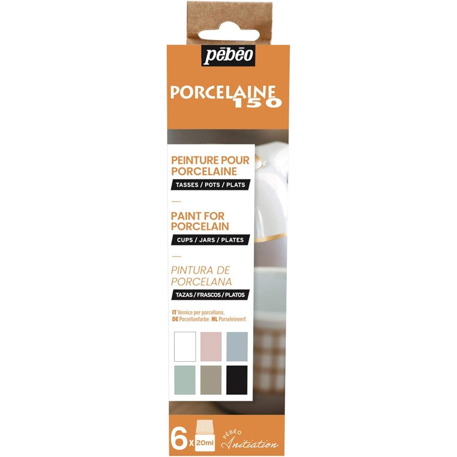 Peinture sur porcelaine Pébéo coffret d'initiation chalk pour personnaliser votre vaisselle