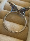 Silver Tone Butterfly Blue Baguette Stone Pavé Stackable Cocktail Ring 7 — photo 6
