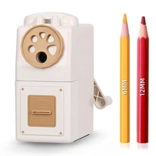 ZMOL Handheld Manual Colored Pencil Sharpener, 6-12mm 6 Sizes, Adjustable Point