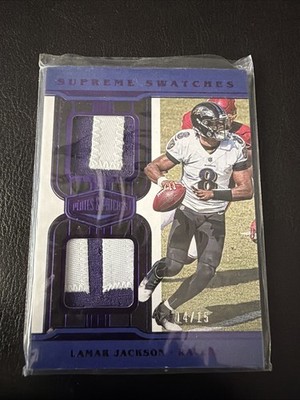 2020 Panini Lamar Jackson Purple Patch /15 #SS-7