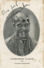 Josephine Baker #9 Signed Autograph Photo Postcard COPY