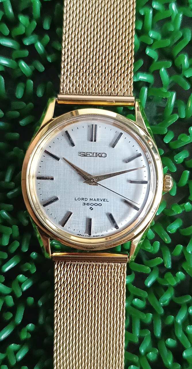 Rare Vintage Seiko Lord marvel 36000 Manual wind 23 jewels gold tone gent watch image 6