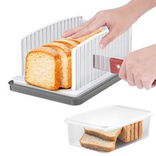 Trancheuse manuelle 2 en 1 pour pain et pain grillé avec support réglable et ...