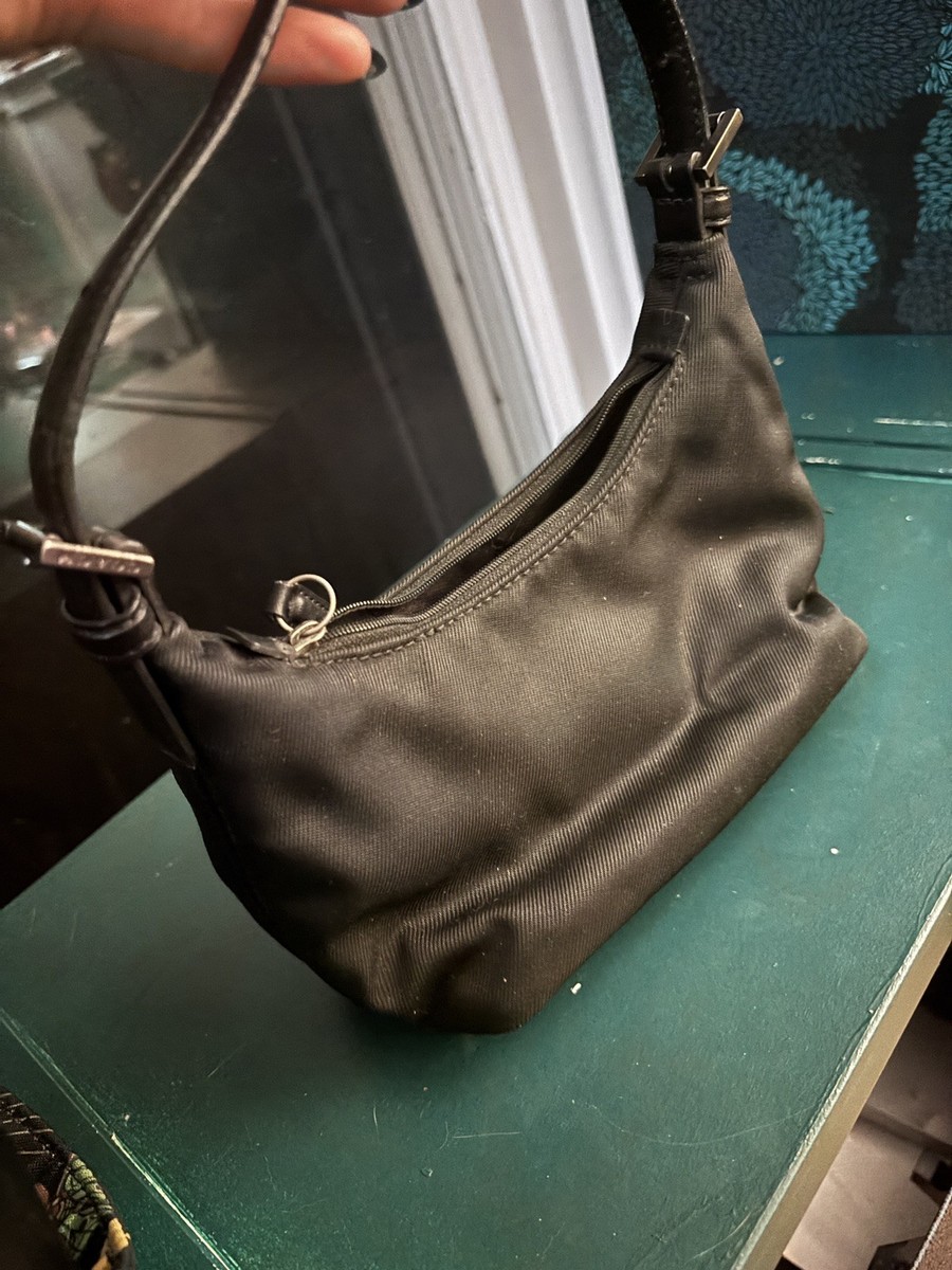 COACH Vintage Demi Luxury Designer Mini Nylon Leather Top Handle
