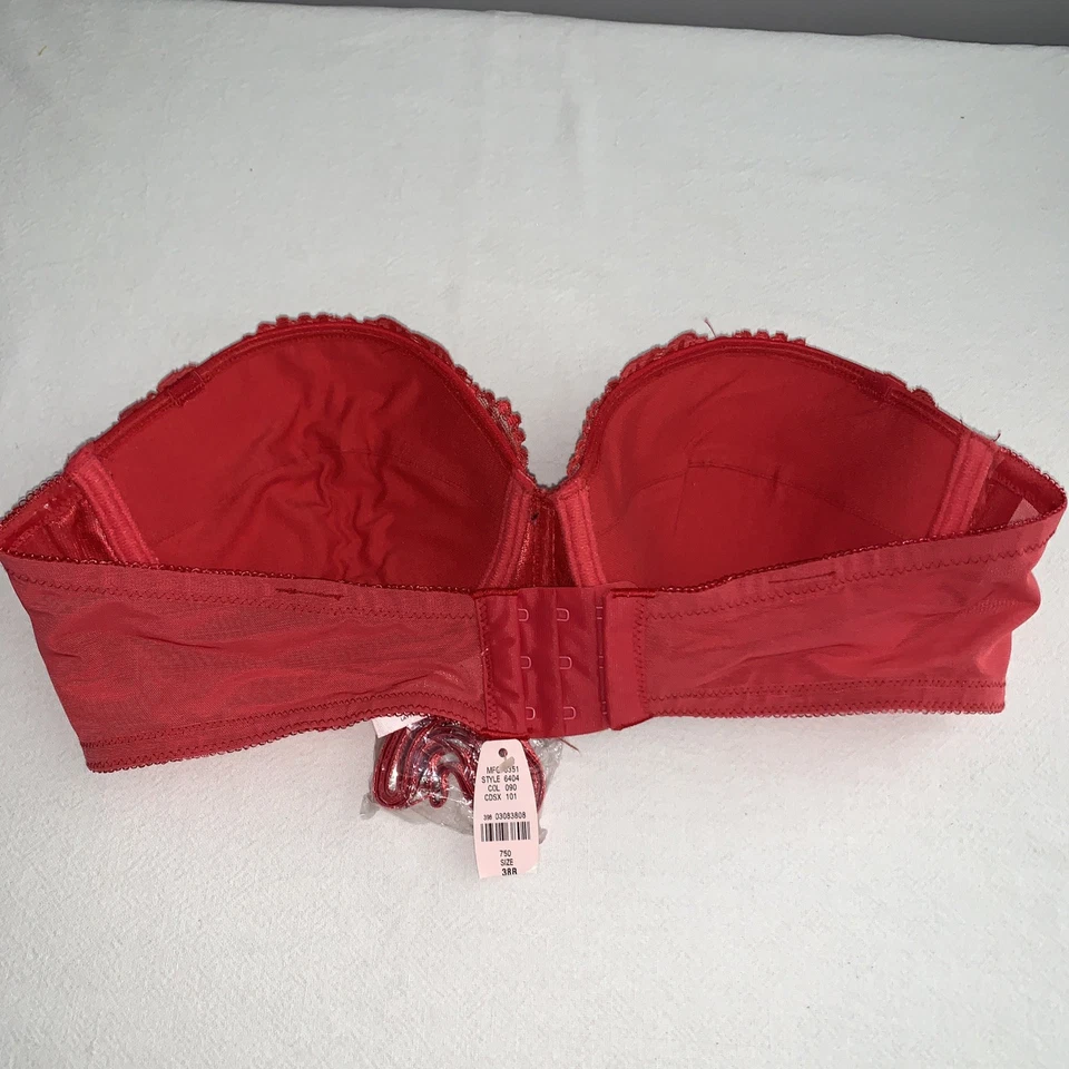 Nuevo Sujetador Victoria Secret Sin Tirantes con Correas The Miracle Rojo Ladrillo Talla 38 B Nuevo con Etiquetas Foto 2 de 4