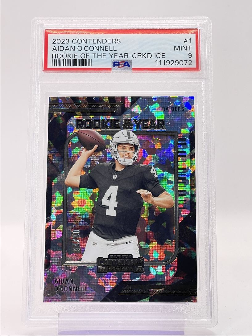 Aidan O'Connell Panini Contenders Rookie of the Year Contenders #1 Cracked Ice