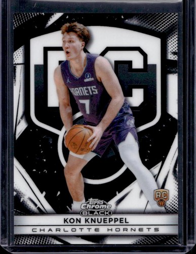 2025-26 Topps Chrome Black Kon Knueppel Rookie Design Variation SP RC #106