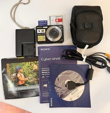 Sony Cyber-Shot DSC-W120 7.2MP Digital Camera Black w/Battery, Case,Manual, Etc