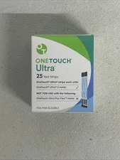 OneTouch Ultra 25 Test Strips Blood Glucose Exp 5/26+ Sealed