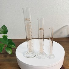Scientific Glass Graduated Cylinder measuring cylinder 10ml 50ml 100ml