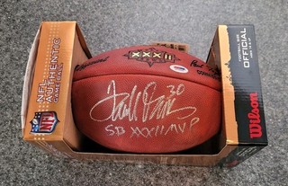 TERRELL DAVIS/BRONCOS Signed/Autograph Super Bowl XXXII Football PSA DNA COA