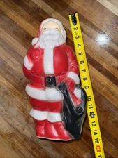 Vintage 1968 Empire Santa Claus Blow Mold 13" Plastic Table Top Made in USA