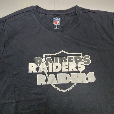 Las Vegas Raiders Shirt Mens Large Black Oakland Los Angeles NFL