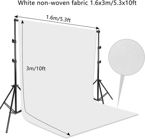 2x3m Fotostudio Hintergrundsystem Teleskop Hintergrund Stativ Set Mit Tasche - Bild 12 von 14