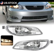 Pair Fit 2005-2008 Toyota Corolla 2002-2004 Toyota Camry Fog Lights Lamp W/Bulbs