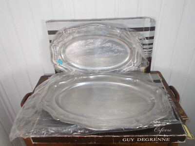 Vintage 2 PLATS ovale régence Guy Degrenne inox massif dans la boîte 40 et 45 cm | eBay