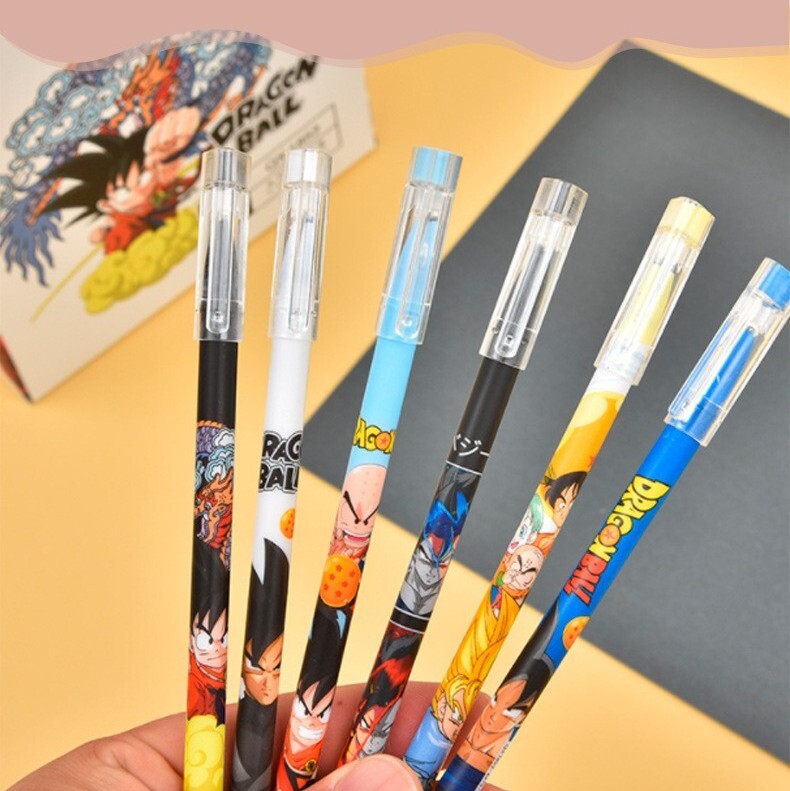 Dragon Ball Goku 0.5mm Stylo Gel Recharges D'encre Noire Tiges