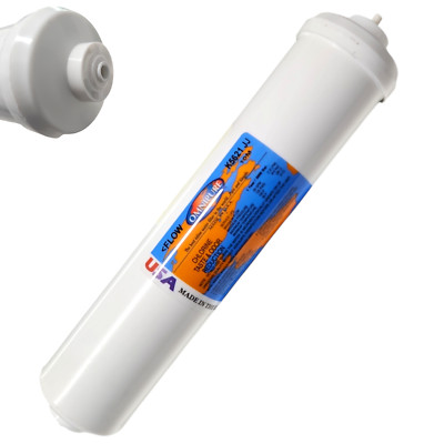 Omnipure K5621-JJ Inline Carbon Block 10mic CTO/Lead/Cyst - 12 x 2.5 1/4 QC