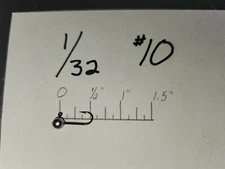 50 1/32 oz Ball Head jigs w VMC #10 hooks