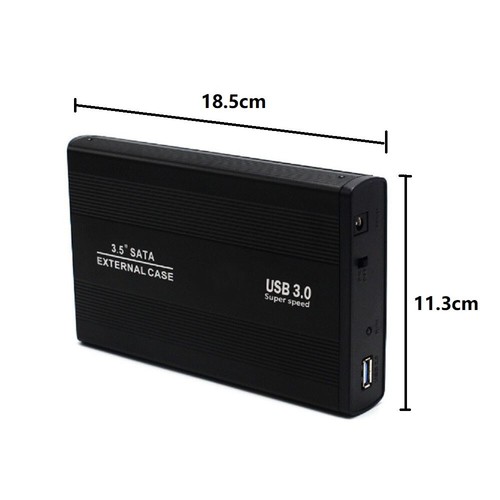 3.5Inch SATA Hard Drive Enclosure USB 3.0 High Speed Hard Disk Cartridge US Plug - Afbeelding 4 van 5