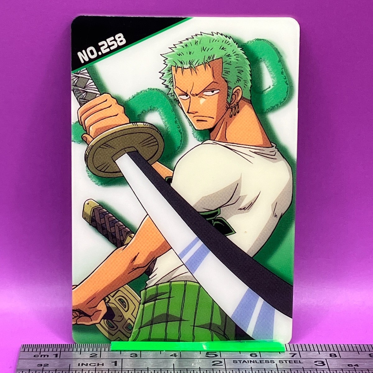 Roronoa Zoro 258 One Piece King of Pirates Gummy Card 2005 BANDAI